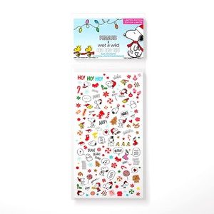 Peanuts wet 'n wild Peanut Collection Ho Ho Ho Nail Stickers Christmas nwt